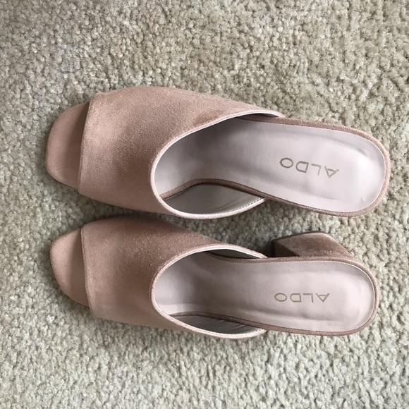 ALDO Mule Block Heel Almond Toe Shoe - Picture 5 of 5